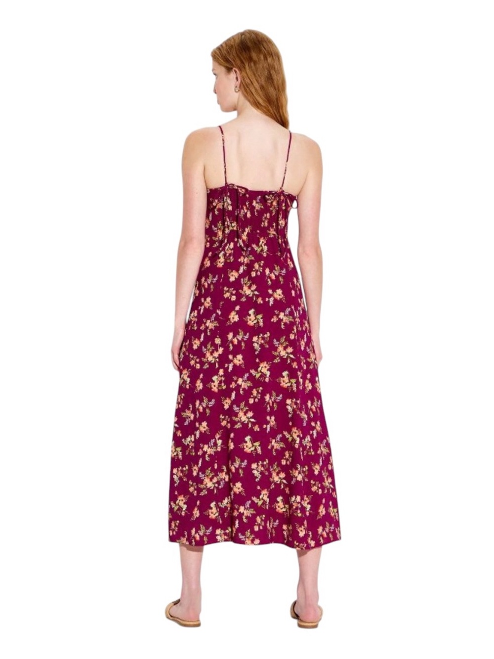Wild Fable Burgundy Floral Maxi Slip Dress - Picture 2 of 7